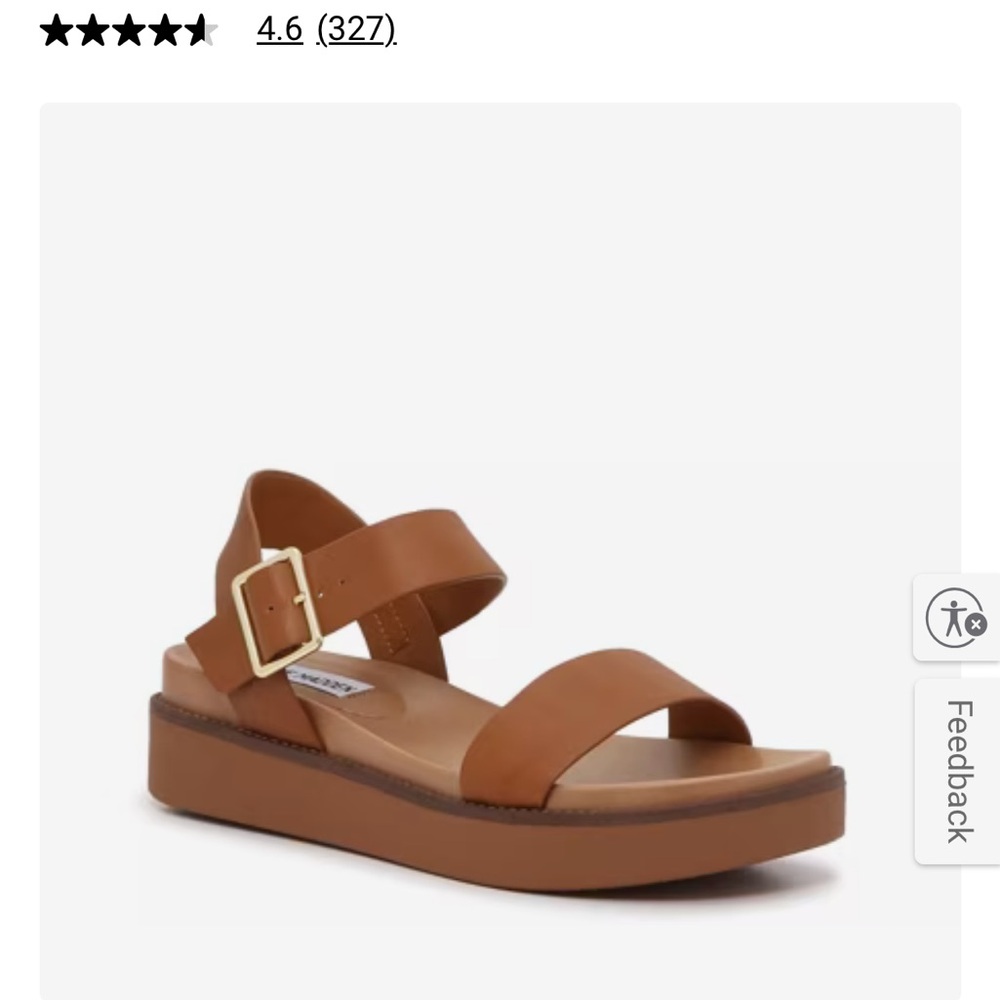 Cognac Brown Platform Sandals